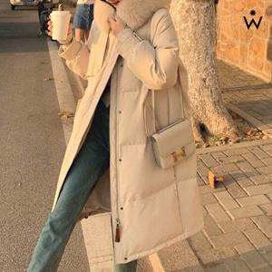 [위시드]캐쥬얼 퍼 후드 포인트 집업 롱 패딩 점퍼 (WIADJP069)
