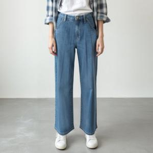 행텐 여성 투턱 커버 와이드 데님팬츠 (10520-155-408)