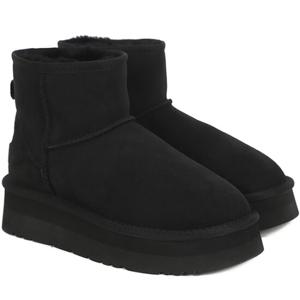 오즈어그웨어 UGG 클래식 플랫폼 미니 양털부츠 (OUW102P-BLACK)