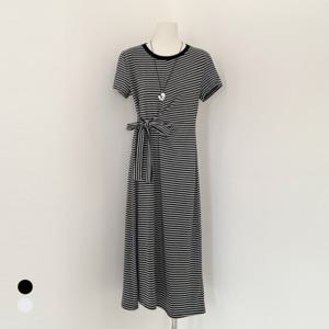 KARRA 리본스트라이프반팔원피스_A5M0418