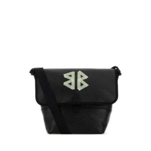 BALENCIAGA Black leather Explorer crossbody bag 6202592ABNE 1000