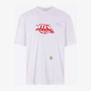 마틴로즈 그래픽 프린트 화이트 캐주얼 티셔츠 603JE03000G WHT