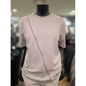 [바쏘옴므] Z2KR29A 25년S/S 라이트그레이 사선오버로크 오버핏