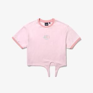 [휠라 키즈]Girls 그래픽 크롭 티셔츠 (FK2RSG2301F_SPN)