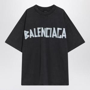 BALENCIAGA T-Shirt New Tape Type in jersey vintage black 764235TRVK1/Q_BALEN-1041