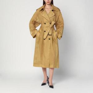 MKDT STUDIO Double breasted Cici trench coat in ramie 25-2-113-3952CO/Q_MKDT-GO