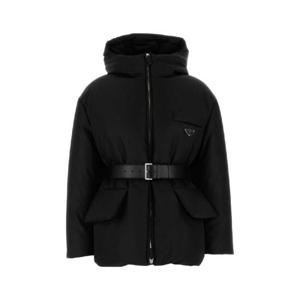 PRADA 블랙 리나일론 다운 재킷 291962S2221WQ8 F0002