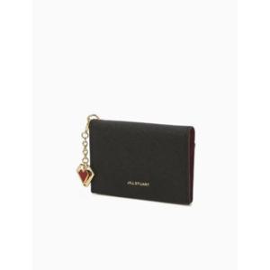 [JILLSTUART ACC][LILY] 블랙 로고배색 소가죽 카드지갑 JAHO5E764BK