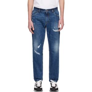 25 SS 돌체앤가바나 남성 블루 루즈 데님 진 242003M186011
