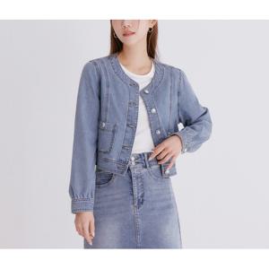 [로엠]라운드 데님 자켓(2colors)_RMJKE24G18