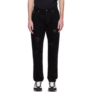 25 SS 돌체앤가바나 남성 블랙 레귤러 데님 진 242003M186001