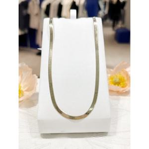 미니골드 14k 납작뱀줄 목걸이 3mm NLEM4152