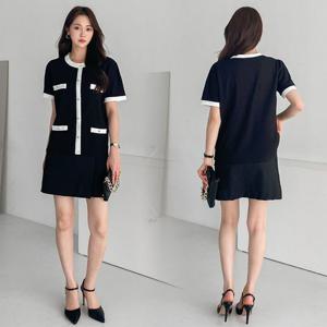[아이우먼]위쉬몰 BN 골지트위드반팔티셔츠(G887H505) 빅사이즈