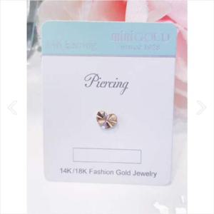 미니골드 14K 하트 컷팅 피어싱 ECOM4033