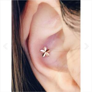 미니골드 14K 미니꽃 피어싱 EHOM4014