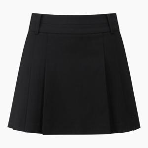[먼싱웨어] 여성 사이드 플리츠 스커트 블랙(MO422LSKO1)