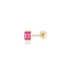 [GB] 루비 바게트 10K GOLD 피어싱 LPTO4008T