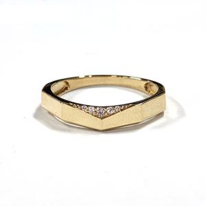 [GB] 브이 컷팅 14K GOLD 커플링 반지 LRW24029T