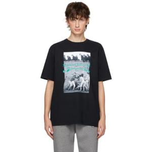 Maison Kitsune 티셔츠 블랙 그래픽 티셔츠 232389M213048