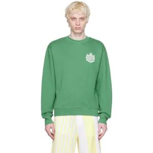 Maison Kitsune 스웨트셔츠 그린 Hotel Olympia 크레스트 스웨트셔츠 232389M204001