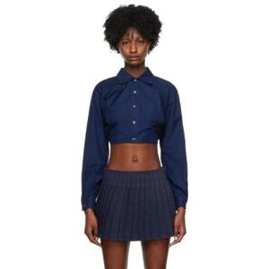AMI Paris 셔츠 SSENSE 익스클루시브 블루 셔츠 231482F109034