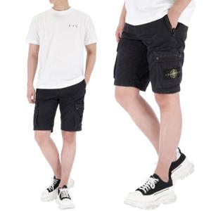 스톤아일랜드 슬림핏 버뮤다 카고 숏팬츠 8015L11WA A0120