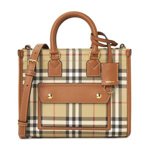 버버리 프레야 체크 여성 토트백 MN FREYA TOTE 8097566