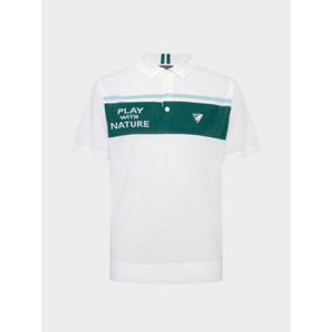 [와이드앵글] WMM25K71W2   CO 보더 스트라이프 폴로 스웨터 M (White)