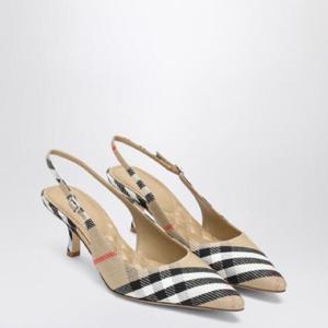 BURBERRY Slingback pumps Birdie Check 8106171165975/Q_BURBE-B9368