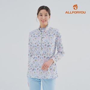 [올포유] [모델착장] 여성 파크골프 패턴 점퍼 AWJUM3461-100