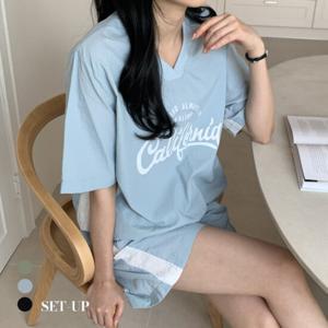 [카라]KARRA 캘리포니아바스락티셔츠+팬츠SET_A5M0434