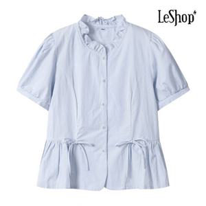 르샵  리본 장식 진주 버튼 블라우스 (BP5BL012A)