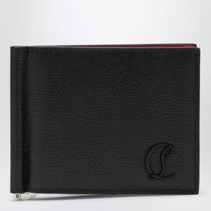 크리스찬루부탱 블랙 가죽 머니 클립 지갑 3255092LE BK01