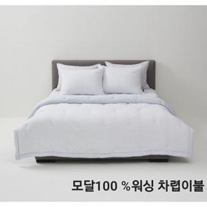 [레노마홈]호벤모달워싱 화이트(WH) 퀸(Q) 겨울차렵이불 패드 베개세트