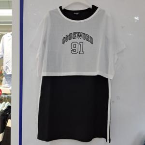 [에꼴리에][모다부평]쿨 나시 레이어드 세트 원피스/24B1857BK