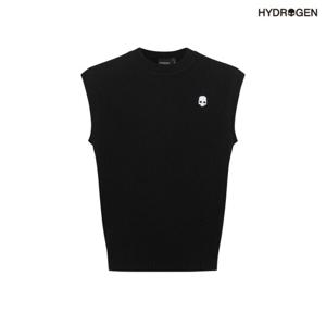 [하이드로겐] 유니 spine 그래픽 스웨터베스트 H31D1SW701_BK