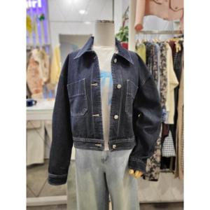 밸리걸 세이브존01 가슴 포켓 진청 숏 데님 자켓 805950