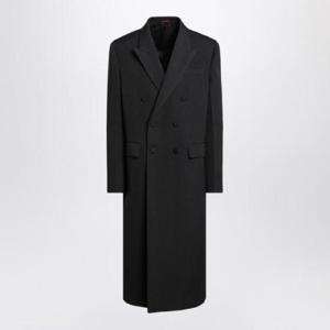 GUCCI Long double-breasted grey wool coat 801045ZAQA9/XH_GUC-1094