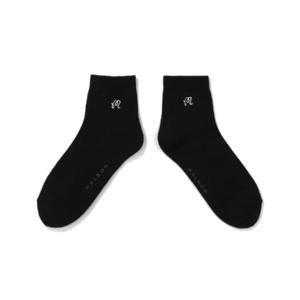 말본골프양말 KQJ M5143PSC11BLK 자수 포인트 미들 삭스 BLACK