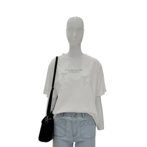 [숲]리본 프린트 박시 반팔티셔츠 (SB5ST8F1)