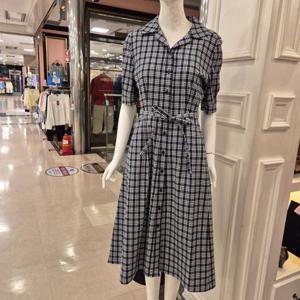 [BCBG] 비씨비지 가을25 스퀘어 체크 원피스 B5C7O602