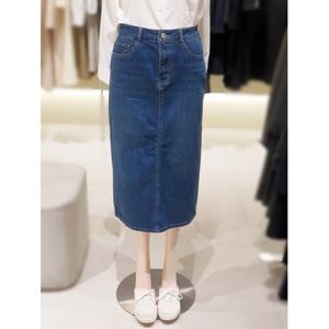 [숲]H라인 미디  청스커트 SB3DS31E