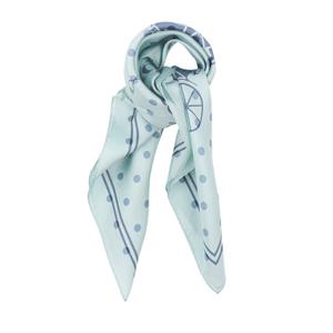 코치 도트 프린트 실크 스퀘어 스카프 CO100630 LIGHT BLUE/BLUE