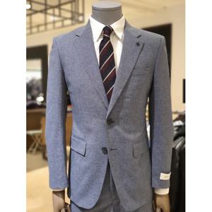 본(BON) BN9MJA556 19S/S 텍스쳐 패턴 블루 슬림 스트레치 수트