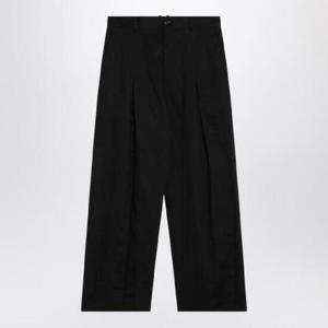 LOEWE 블랙 코튼 와이드 레그 팬츠 H526Y04WEP/XH_LOEW-1100
