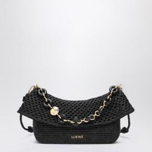LOEWE Medium Ola bag in black raffia AP22P22X02NF/Q_LOEW-1100