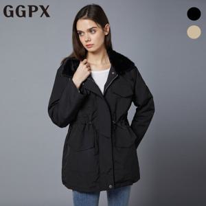 [지지피엑스]버클 퍼 카라 스트링 사파리 점퍼 (GOBJP015F)