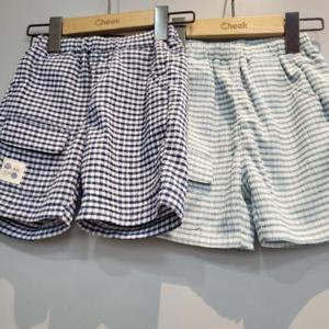 치크 DP01 시어서커 체크5부 바지 CKTA2543B