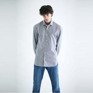[공식][타미힐피거][Slim fit] 플렉스 포플린 셔츠(T12E1WSH130M