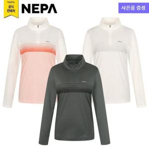 네파 7J45408 여성 헥사곤 긴팔 집업 메쉬 티셔츠
